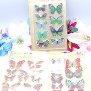 Pop up 3D butterfly stickers . New
